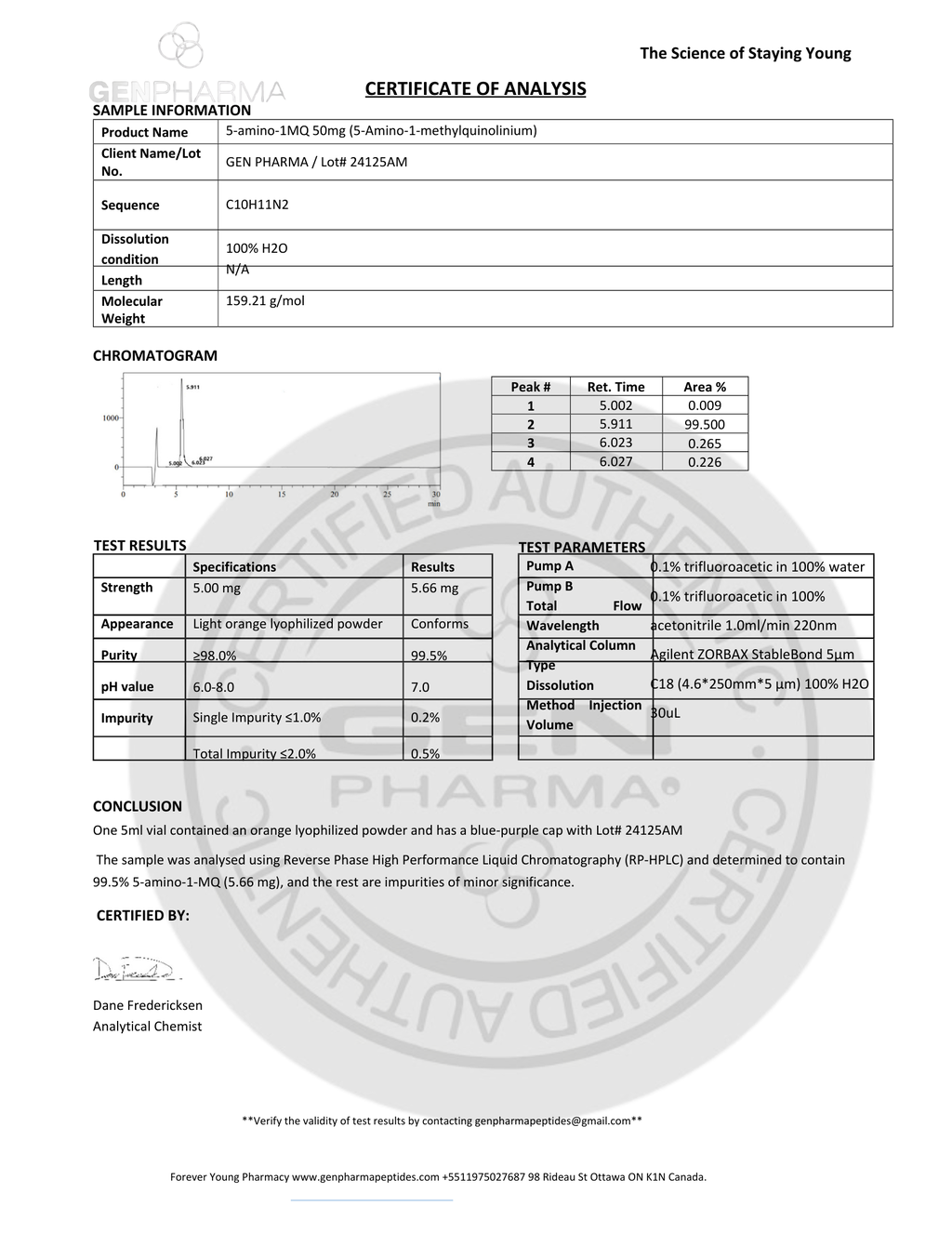 5-Amino 1MQ 50mg (Peptideo para gerar energia) Genpharma - AES LABS